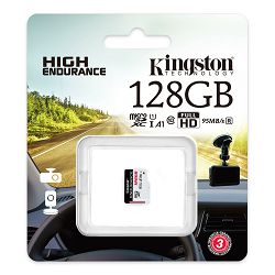 SD micro 128GB Kingston High Endurance, R95/W45, SDCE/128GB