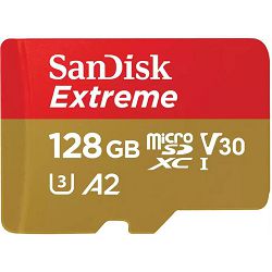 SD micro 128GB Sandisk Extreme, adapter, SDSQXAA-128G-GN6MA