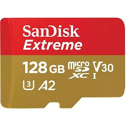 SD micro Sandisk Extreme 128GB, adapter, SDSQXAA-128G-GN6MA