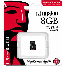 SD micro 8GB Kingston Industrial, R100, SDCIT2/8GBSP