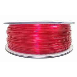 Filament za 3D printer, PET-G, 1.75mm, 1kg, Prozirna crvena