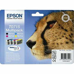 Tinta Epson T0715 Multipack Black/Cyan/Magenta/Yellow, C13T07154012