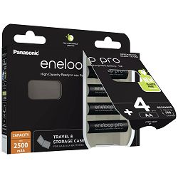 Panasonic baterije AA Eneloop 4 kom. XX/Pro + case, 5410853065036