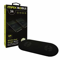 MAXMOBILE bežični punjač WL-034 DUAL QC QUICK CHARGE 3A 15W crni