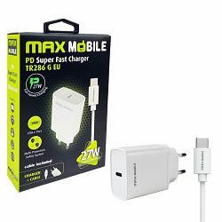 MAXMOBILE kućni punjač sa USB Type-C/Type-C 1m, PD SUPER FAST CHARGE, TR-286 27W