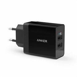 Anker charger 24W 2-port USB wall charger black, ANKNB-A2021L11