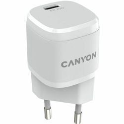 Punjač Canyon, H-20, PD, 20W, USB-C, bijeli, bez kabela, CNE-CHA20W05
