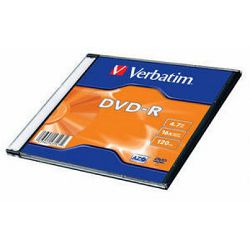 DVD-R medij Verbatim 4.7GB 16x Matt Silver Single pack Slimcase, (narudžba min. 20 kom), V043547