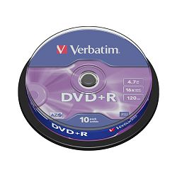 DVD+R medij Verbatim 4.7GB 16x Matt Silver 10-pack, V043498