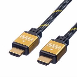Kabel HDMI 2m, with Ethernet, 4K, Roline Gold, 11.04.5502
