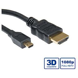 Kabel HDMI 2m, HDMI/micro HDMI, Roline, 11.99.5581