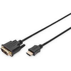 Kabel DVI/HDMI 10m, Digitus, AK-330300-100-S
