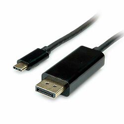 Kabel USB Type C/DisplayPort kabel, M/M 1m, Roline, 11.99.5845