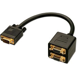 Adapter VGA (M)/2x VGA (Ž), Lindy, 0.2m, 41214