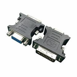 Gembird Adapter DVI-A male to VGA 15-pin HD (3 rows) female - Black