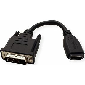 Adapter DVI-D (M) (24+1) / HDMI (Ž), 0.15m, Roline, 12.99.3116