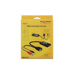 Adapter VGA (M)HDMI (Ž)+USB 2.0, Delock, 62668