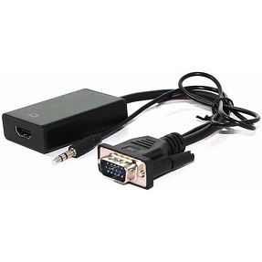 Adapter VGA (M)+Audio/ HDMI (Ž), Roline, 12.99.3117
