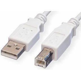 Kabel za printer 0.8m, USB 2.0, Bijeli, Roline, 11.99.8809