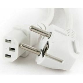 Kabel za napajanje 220V 1.8m, C13, VDE approved, Bijeli, GEM-PC-186W-VDE