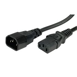 Kabel za napajanje 220V 1m, UPS/kompjuter, (C13 na C14), Roline, 19.99.1510