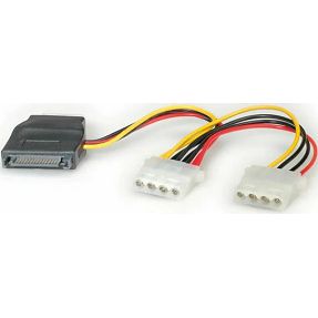 Kabel SATA/3xMolex, 0.2m, Roline, 11.03.1040