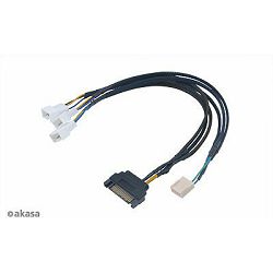 Akasa FP3S PWM splitter cable, 30cm, AK-CBFA06-30