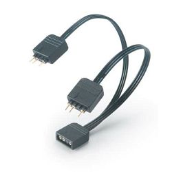 Akasa 1-to-2 Addressable RGB LED Splitter Cable, AK-CBLD08-12BK