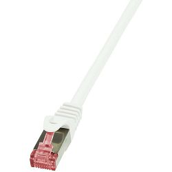 Patch kabel UTP 0.25m CAT6, LogiLink, S/FTP,  white, CQ2011S