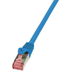 Patch kabel UTP 0.25m CAT6, LogiLink, S/FTP,  blue, CQ2016S