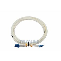 NFO Patch cord, PCDSM-15115, LC/UPC-LC/UPC, Singlemode 9/125, G.657A2, 3mm, LSZH, Duplex, 1m, White