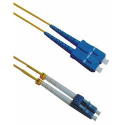 NFO Patch cord, PCDSM-15091, LC/UPC-SC/UPC, Singlemode 9/125, G.657.A2 | Duplex | LSZH | 2mm | 1m