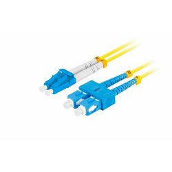 Lanberg 5M Fiber Optic Patchcord SM SC/UPC-LC/UPC Duplex LSZH G657A1 3.0MM Yellow, FO-SULU-SD11-0050-YE