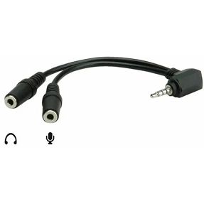 Adapter 3.5mm (M)/2x3.5mm (Ž) 0.15m, Headset adapter, Roline, 11.09.4441