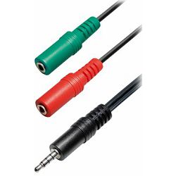 Kabel audio 1x3.5mm (M)/2x3.5mm (Ž) 0.2m, Headset adapter, TRN-AI11-L