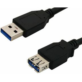 Kabel produžni USB 3.0, 1.8m, USB-A/USB-A M/F, Naviatec, Crni, NVT-USB-281