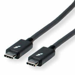 Kabel Thunderbolt 3, 2m, M/M, Roline, Crni, 11.02.9042