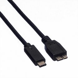 Kabel USB 0.5m USB 3.1 Type-C/micro B, Roline, 11.02.9005