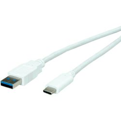 Kabel USB 0.5m USB 3.0/USB Type-C, Roline, bijeli, 11.99.9010