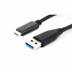 Kabel USB 3.0, 1m, USB-A/USB-C M/M, Crni