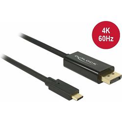Kabel USB Type-C/Display Port, 1m, Alt, 4K/60Hz, Delock, 85255
