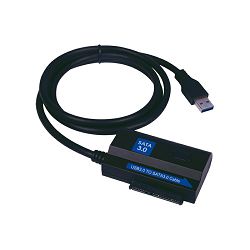 Adapter USB 3.2, 1.2m, USB-A/SATA M/F, Roline, 6Gbit/s, Crni, 12.99.1049