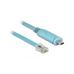 Adapter USB 2.0/C St to Seriall RS232 RJ45 St 3.0m, plava, Delock, 63914
