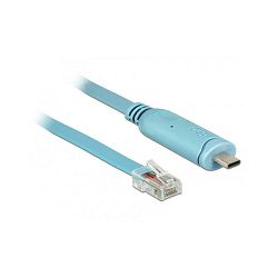 Kabel USB 2.0, 3m, USB-C/RS232 RJ45, Delock, plavi, 63914