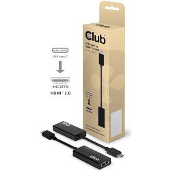 Adapter USB Type-C (M)/ HDMI (Ž), Club3D, UHD Aktiv, CAC-1504