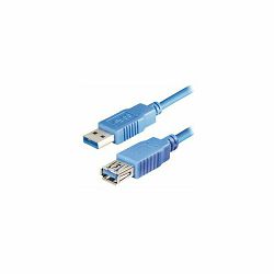 Kabel USB 3.1, 2m, USB-A/USB-A M/F, Transmedia, Plavi, TRN-C138-2KL