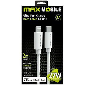 Kabel USB 2m, USB Type-C/Lightning, MFI Apple CA-056, Maxmobile, iPhone 11/12/13/Mini/Pro/Pro Max,iPod,iPad, 3858892933787