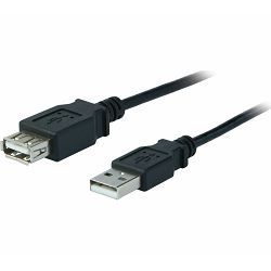 Kabel USB 2.0, 1.8m, USB-A/USB-A M/F, Standard, Bež, S3112