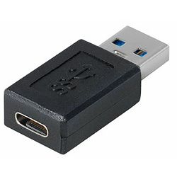 Adapter USB 3.0, USB-A/USB-C M/F, Transmedia, Crni, TRN-C557-L