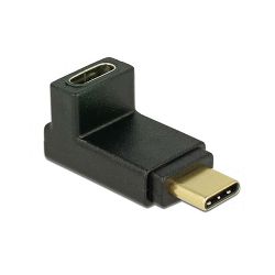 Adapter USB 3.2, USB-C/USB-C F/M, 90° vertikalno, Delock, 65914